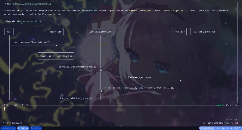 Ampcode 这 TUI 做的是真的好，就是 credits 烧的贼快View on mermaid.live #AI